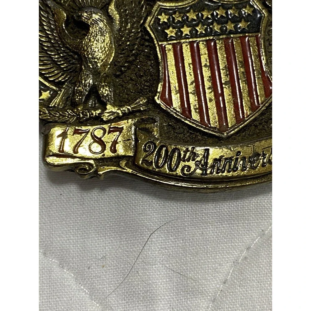 Belt Buckle United States Constitution Commemorative 200th Ann. 1787-1888 Ltd